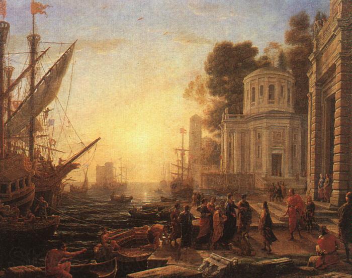 Claude Lorrain The Disembarkation of Cleopatra at Tarsus Norge oil painting art